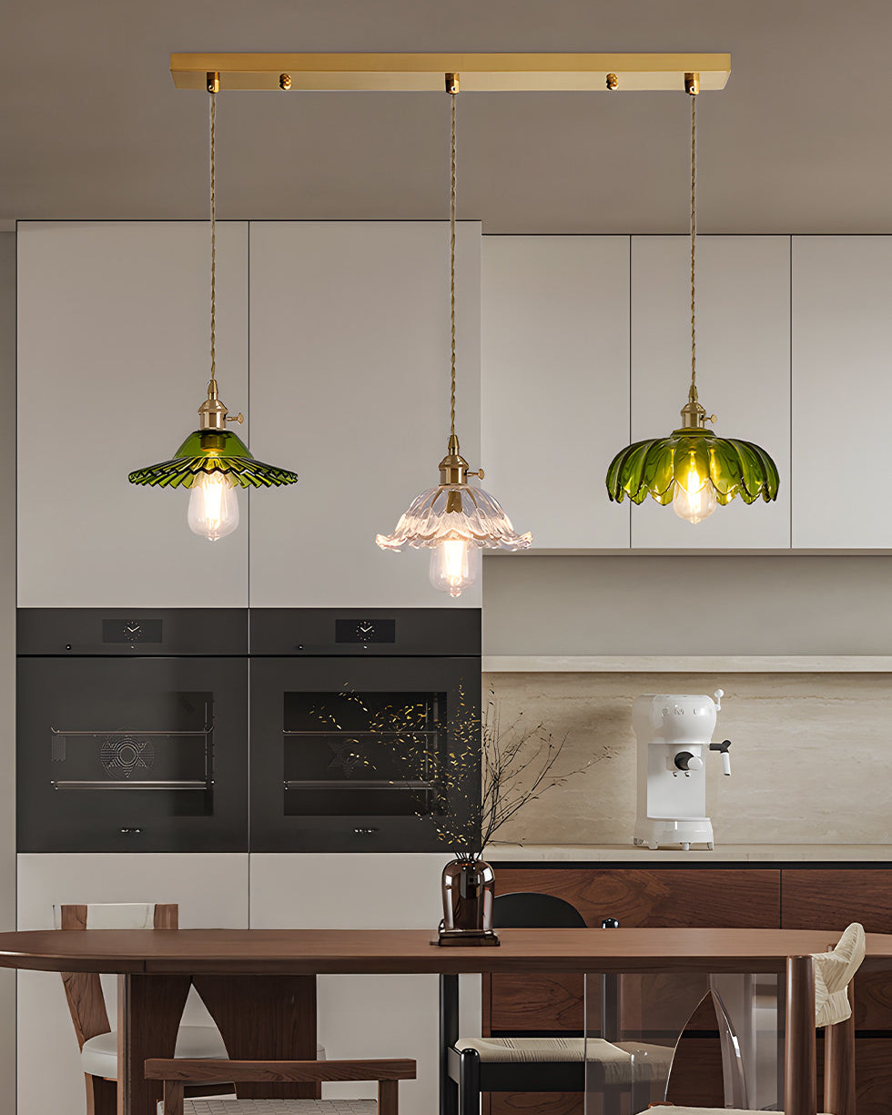 WOMO Multiple Green Glass Chandelier-WM3196