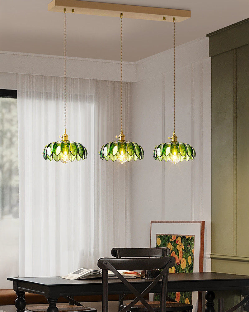 WOMO Multiple Green Glass Chandelier-WM3196