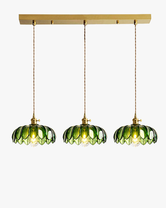 WOMO Multiple Green Glass Chandelier-WM3196