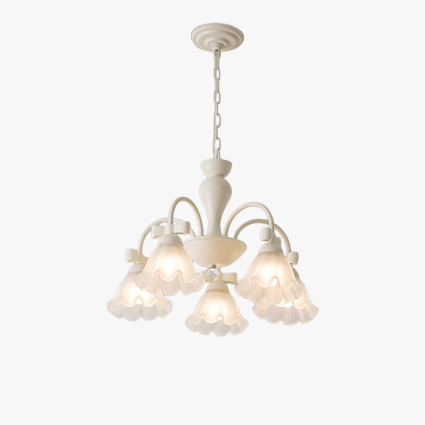 WOMO Bell Flower Frosted Glass Chandelier-WM3197
