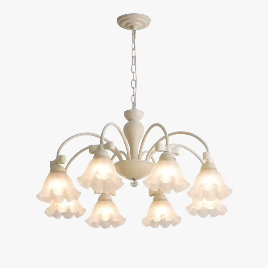 WOMO Bell Flower Frosted Glass Chandelier-WM3197