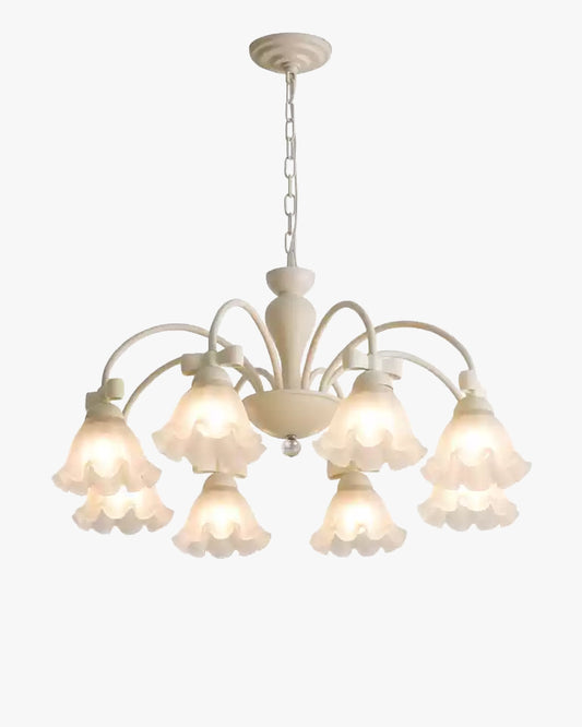 WOMO Bell Flower Frosted Glass Chandelier-WM3197