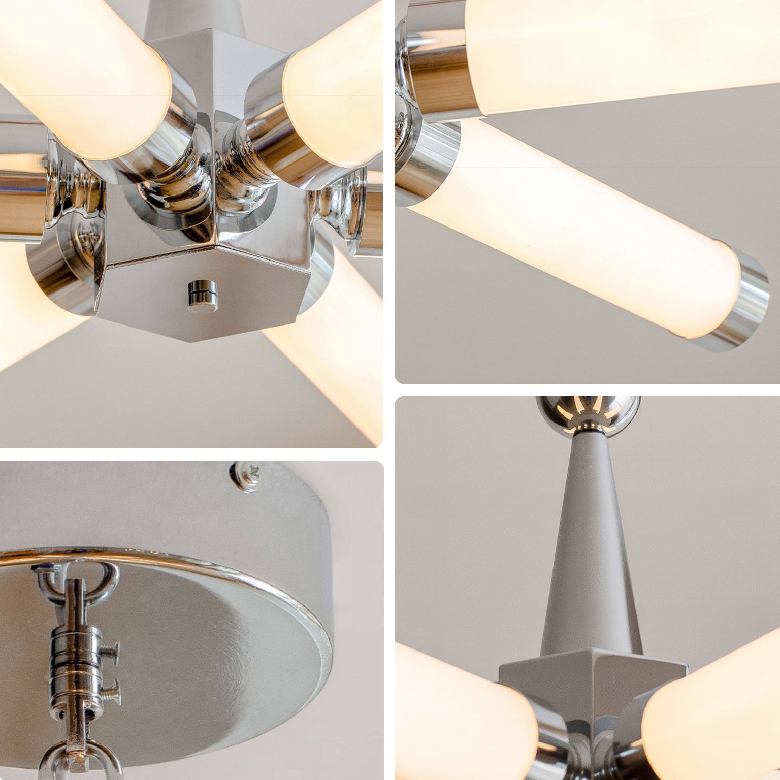 WOMO Chrome Multiple Tube Chandelier-WM3199