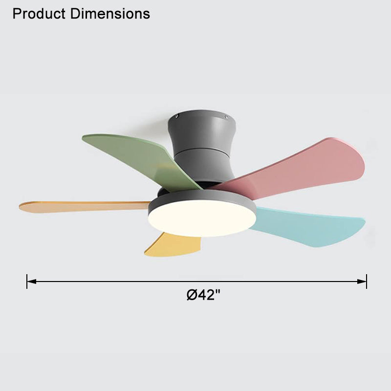 WOMO Scandi Low Profile Ceiling Fan Lamp-WM5086