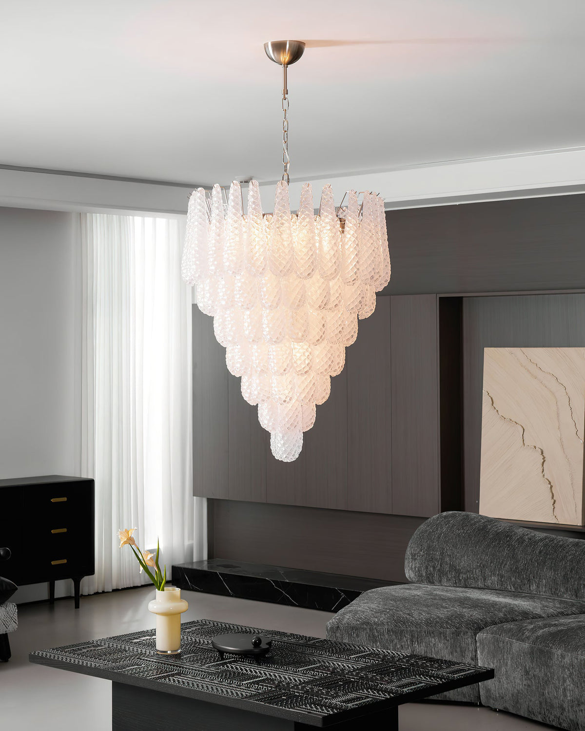 WOMO Art Deco Raindrop Chandelier Light-WM3202