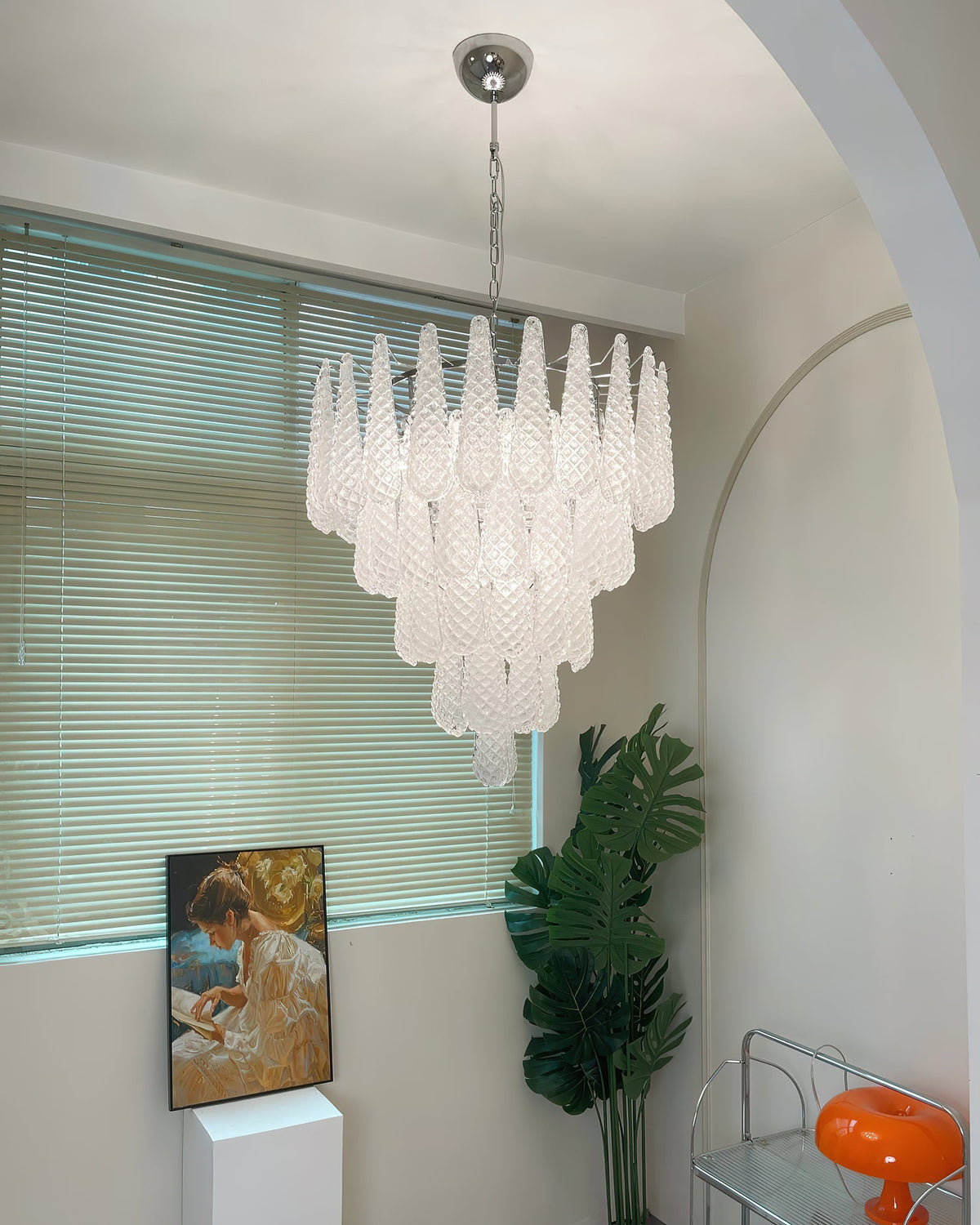 WOMO Art Deco Raindrop Chandelier Light-WM3202