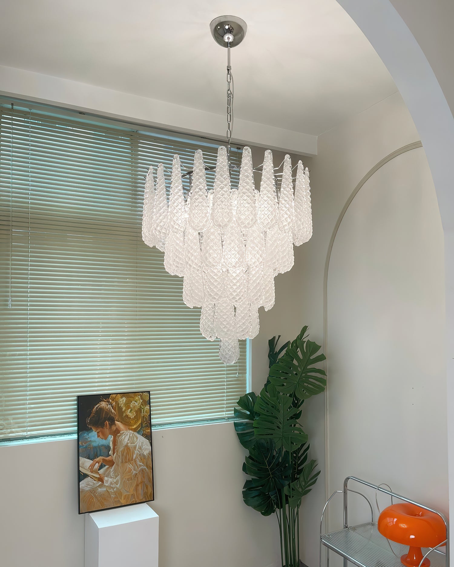 WOMO Art Deco Raindrop Chandelier Light-WM3202