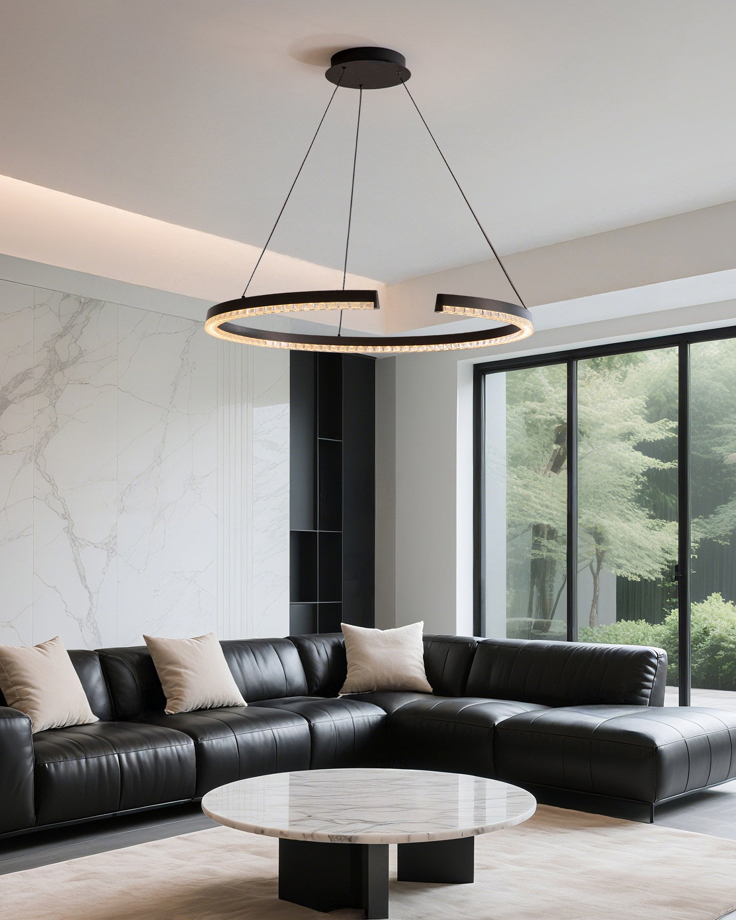 WOMO Minimalist Semi-Circular Acrylic Chandelier-WM3186