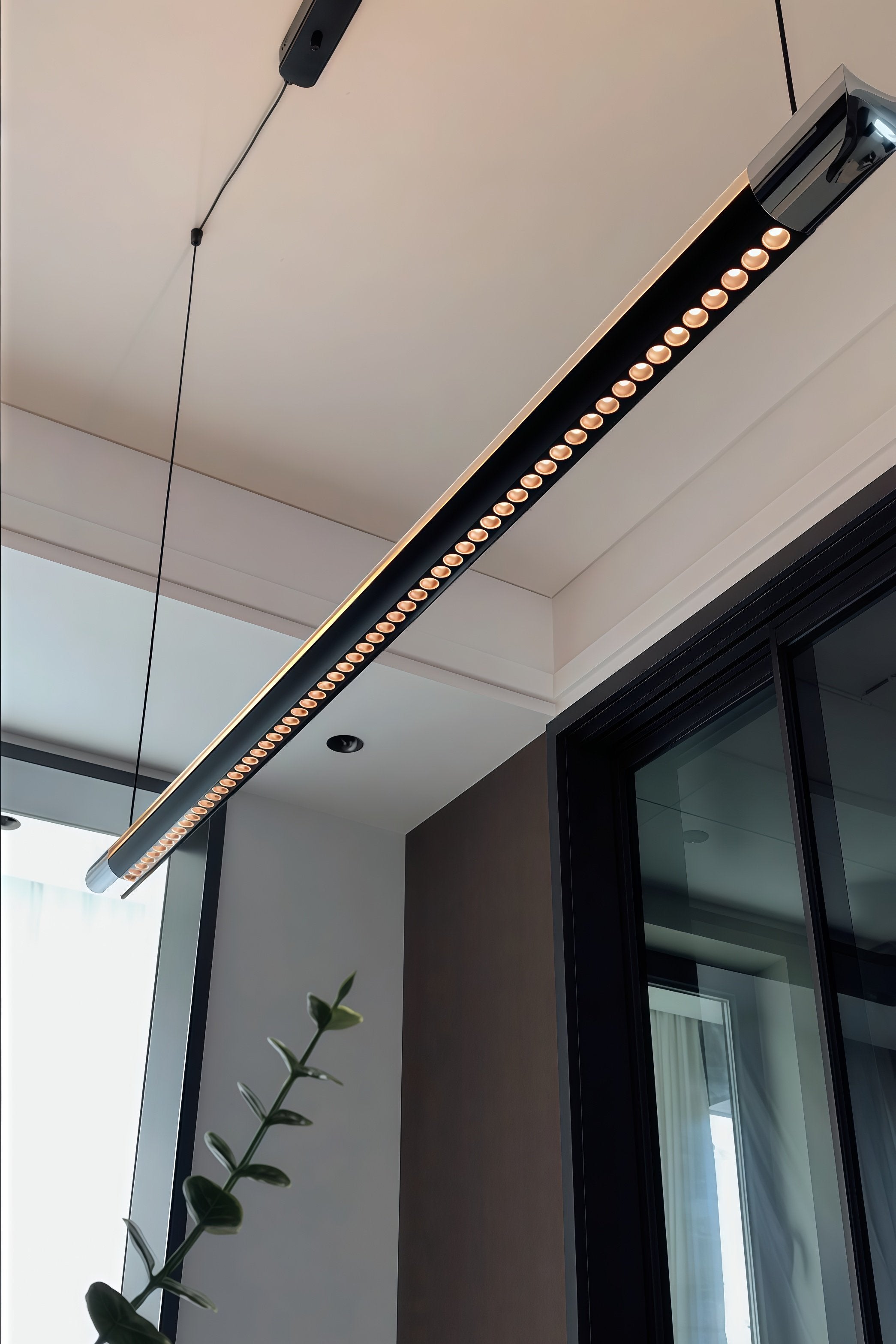 WOMO Modern Black Linear Pendant Light - WM3225