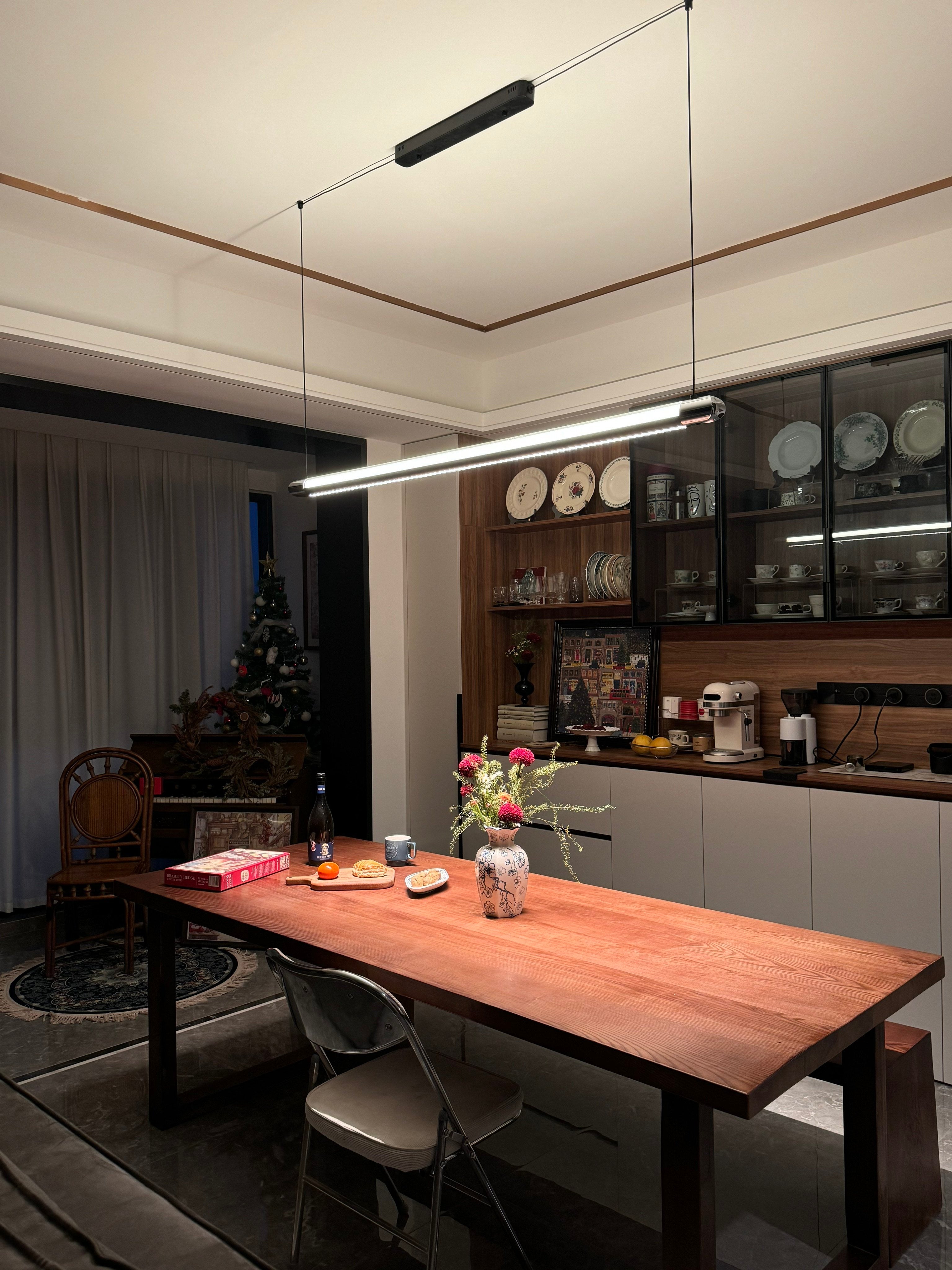 WOMO Modern Black Linear Pendant Light - WM3225