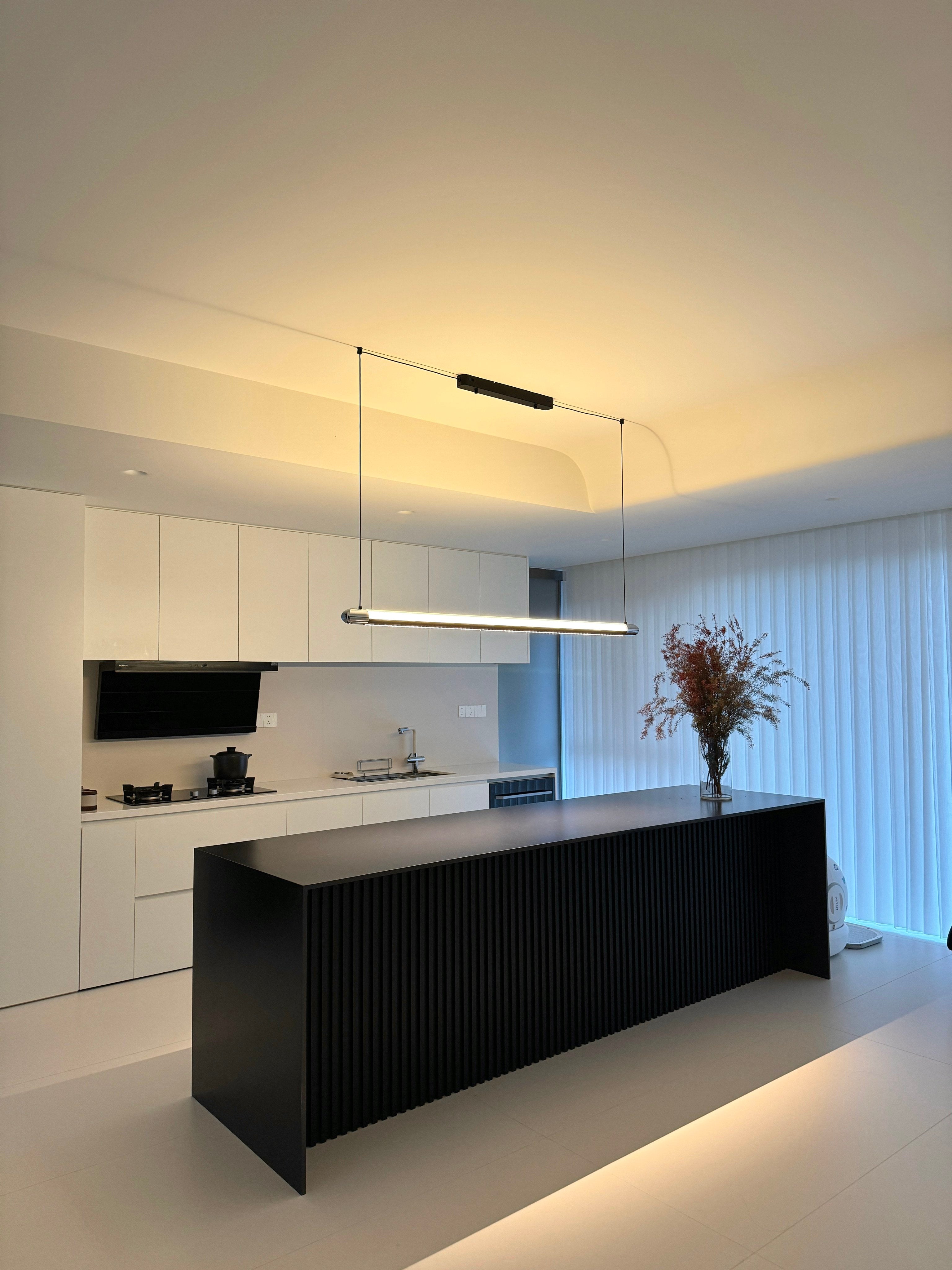 WOMO Modern Black Linear Pendant Light - WM3225