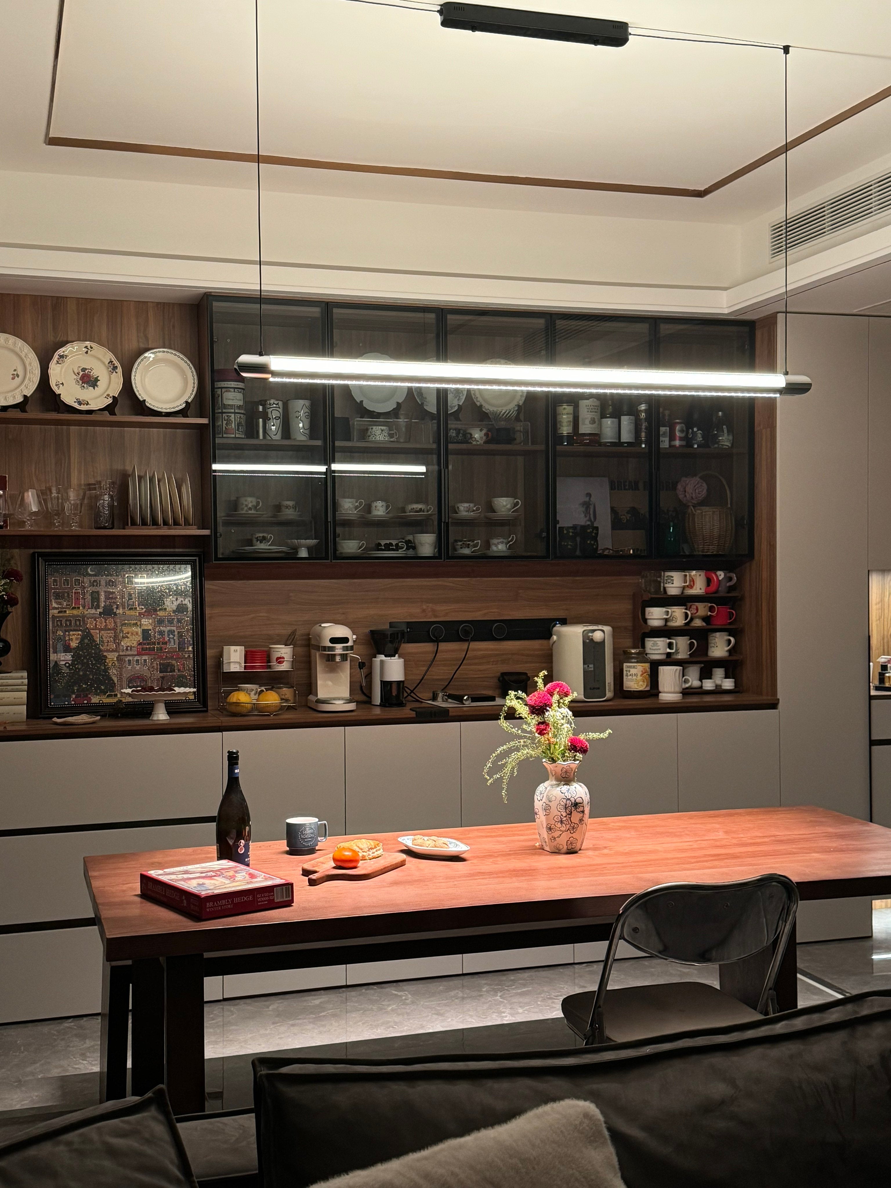 WOMO Modern Black Linear Pendant Light - WM3225