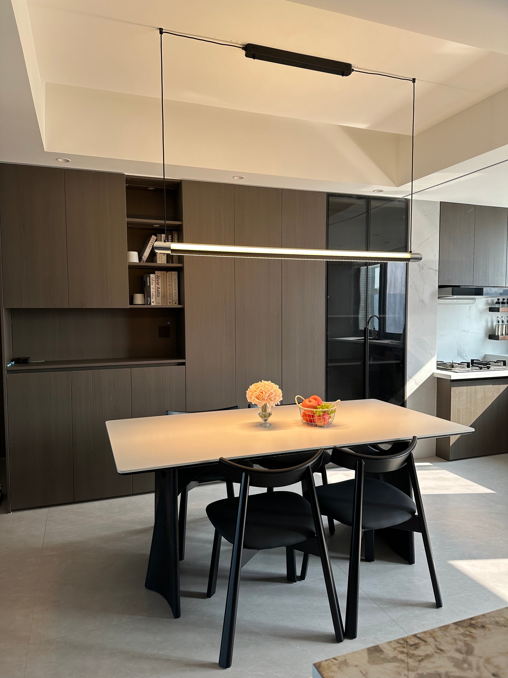WOMO Modern Black Linear Pendant Light - WM3225