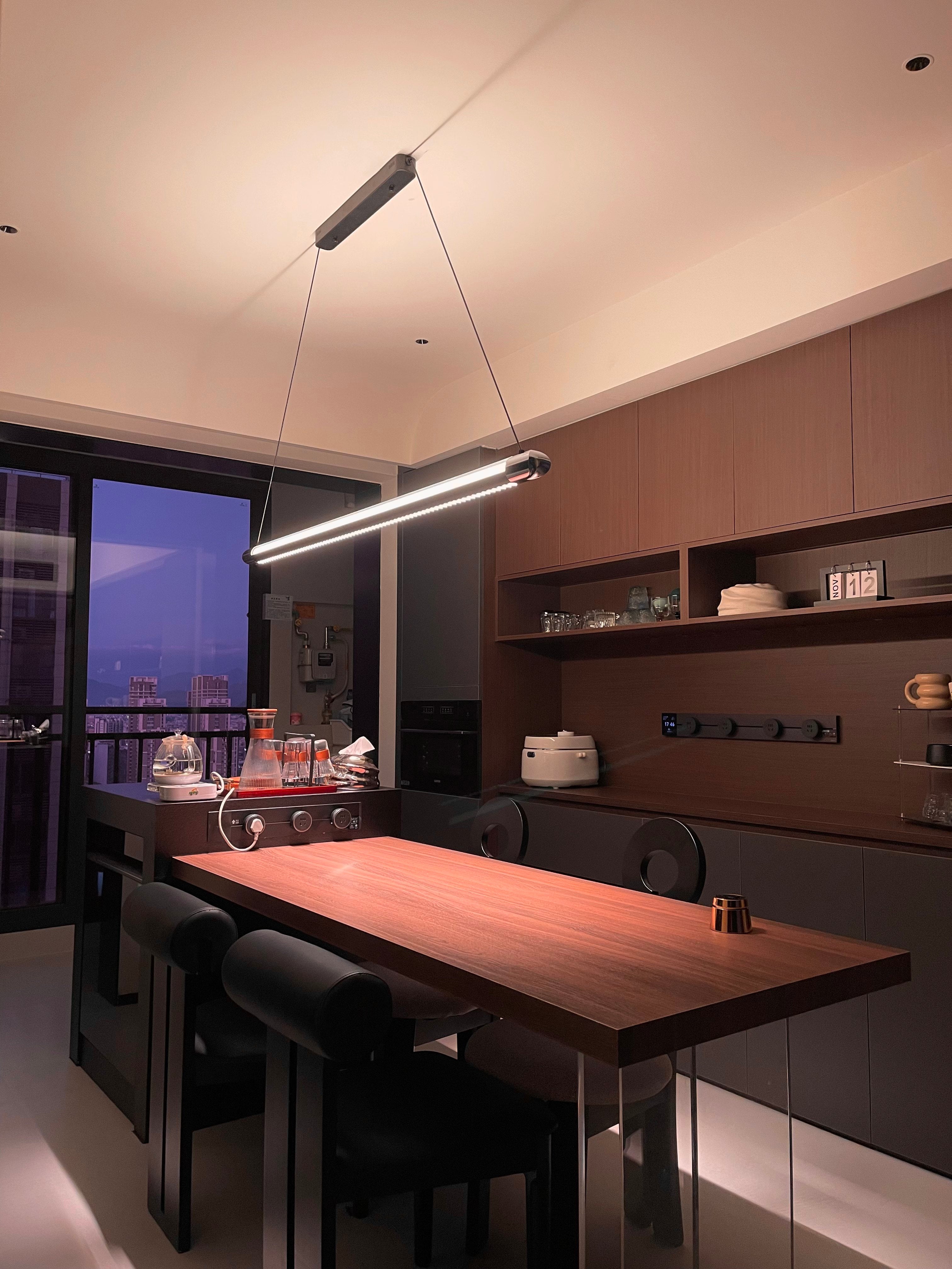 WOMO Modern Black Linear Pendant Light - WM3225