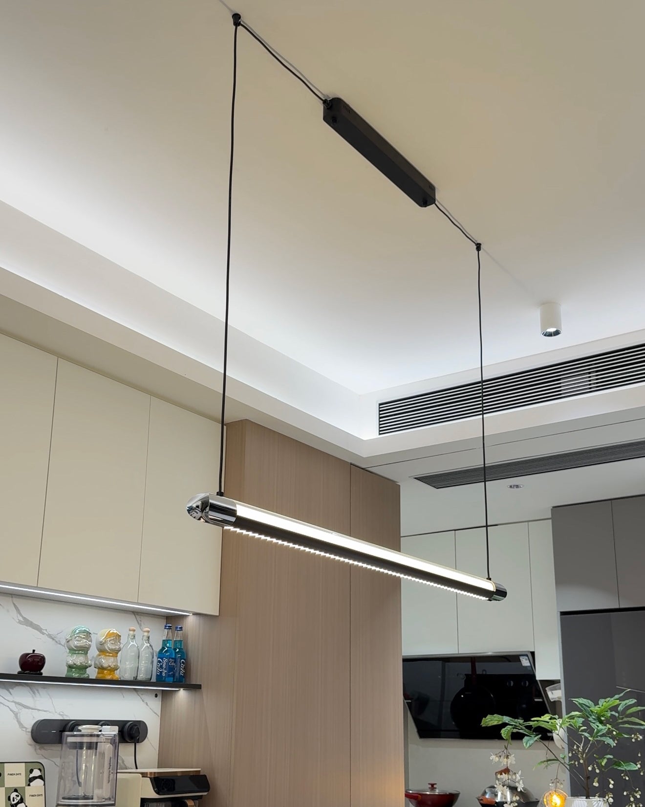 WOMO Modern Black Linear Pendant Light - WM3225