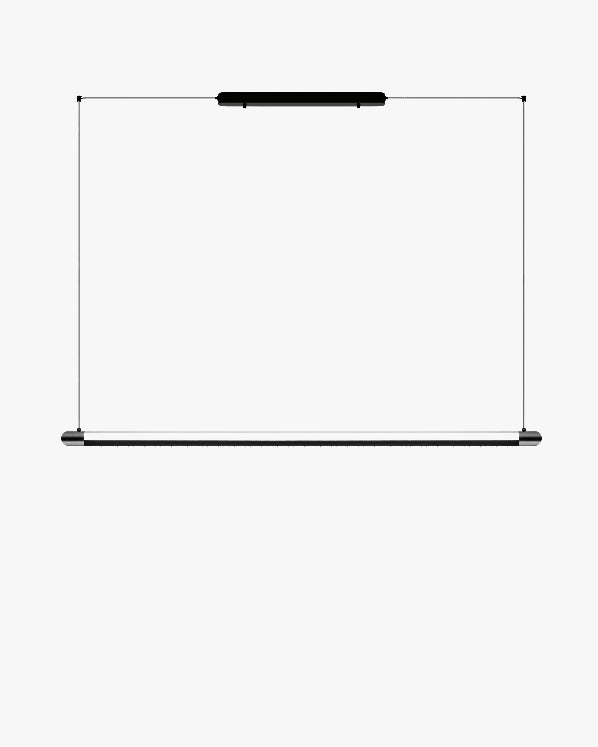 WOMO Black Linear Pendant Light with Dimmer- WM3225