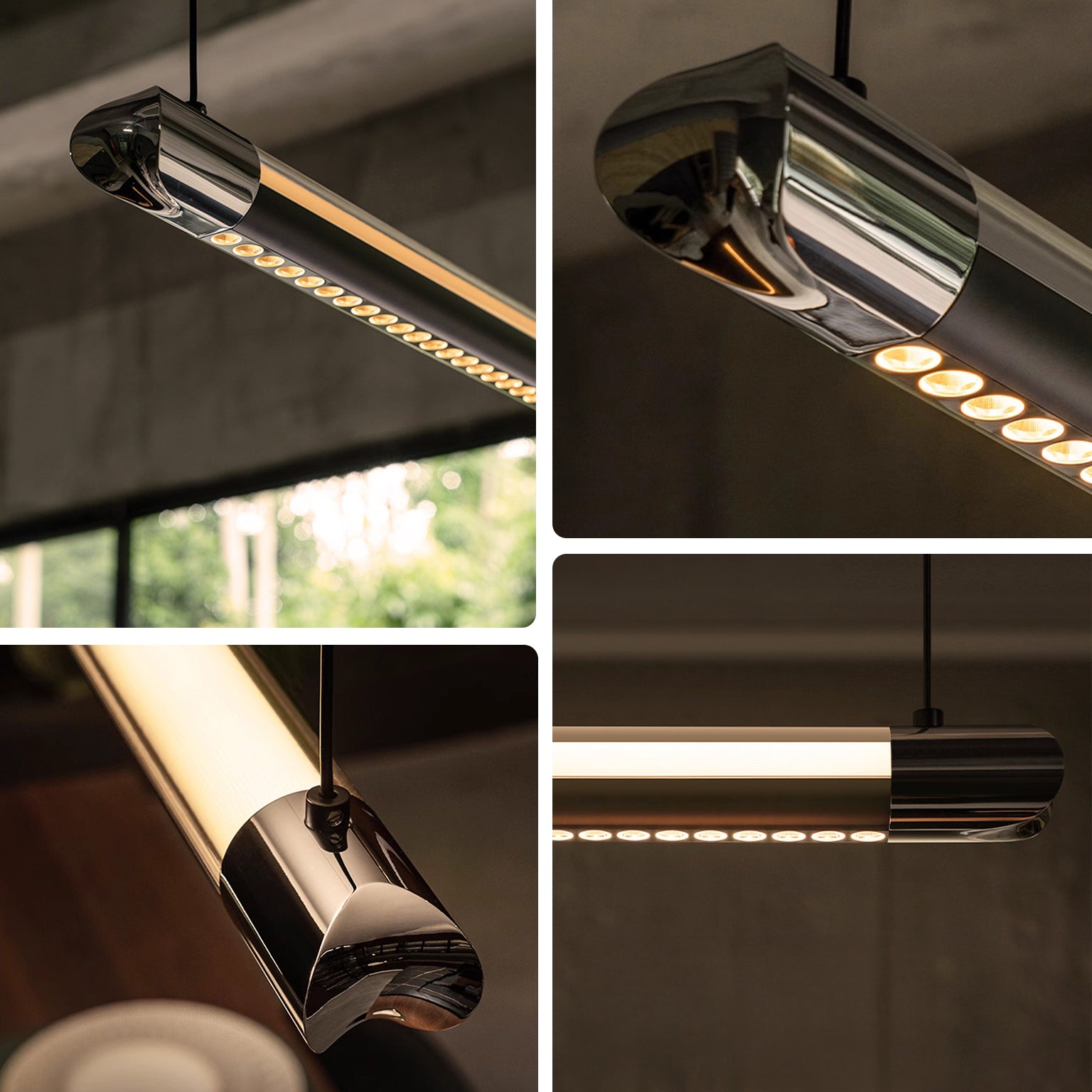 WOMO Modern Black Linear Pendant Light - WM3225