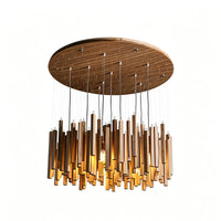 WOMO Modern Cascading Wood Rod Chandelier-WM3262