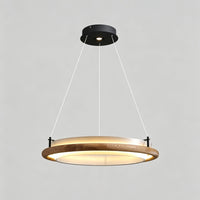 WOMO Circular Wood Ring LED Chandelier-WM3263