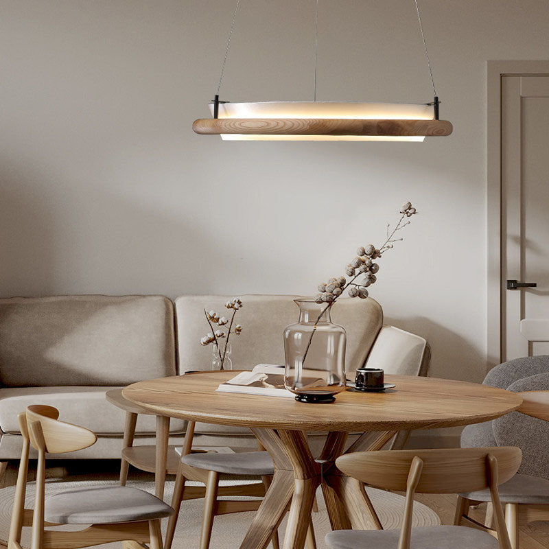 WOMO Circular Wood Ring LED Chandelier-WM3263