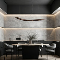 WOMO Wood Wave Linear Pendant Light-WM3264