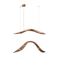 WOMO Wood Wave Linear Pendant Light-WM3264