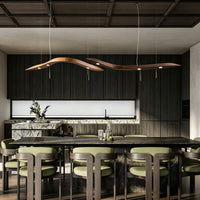 WOMO Wood Wave Linear Pendant Light-WM3264