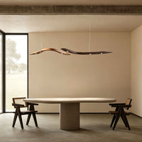 WOMO Wood Wave Linear Pendant Light-WM3264
