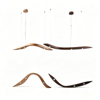 WOMO Wood Wave Linear Pendant Light-WM3264