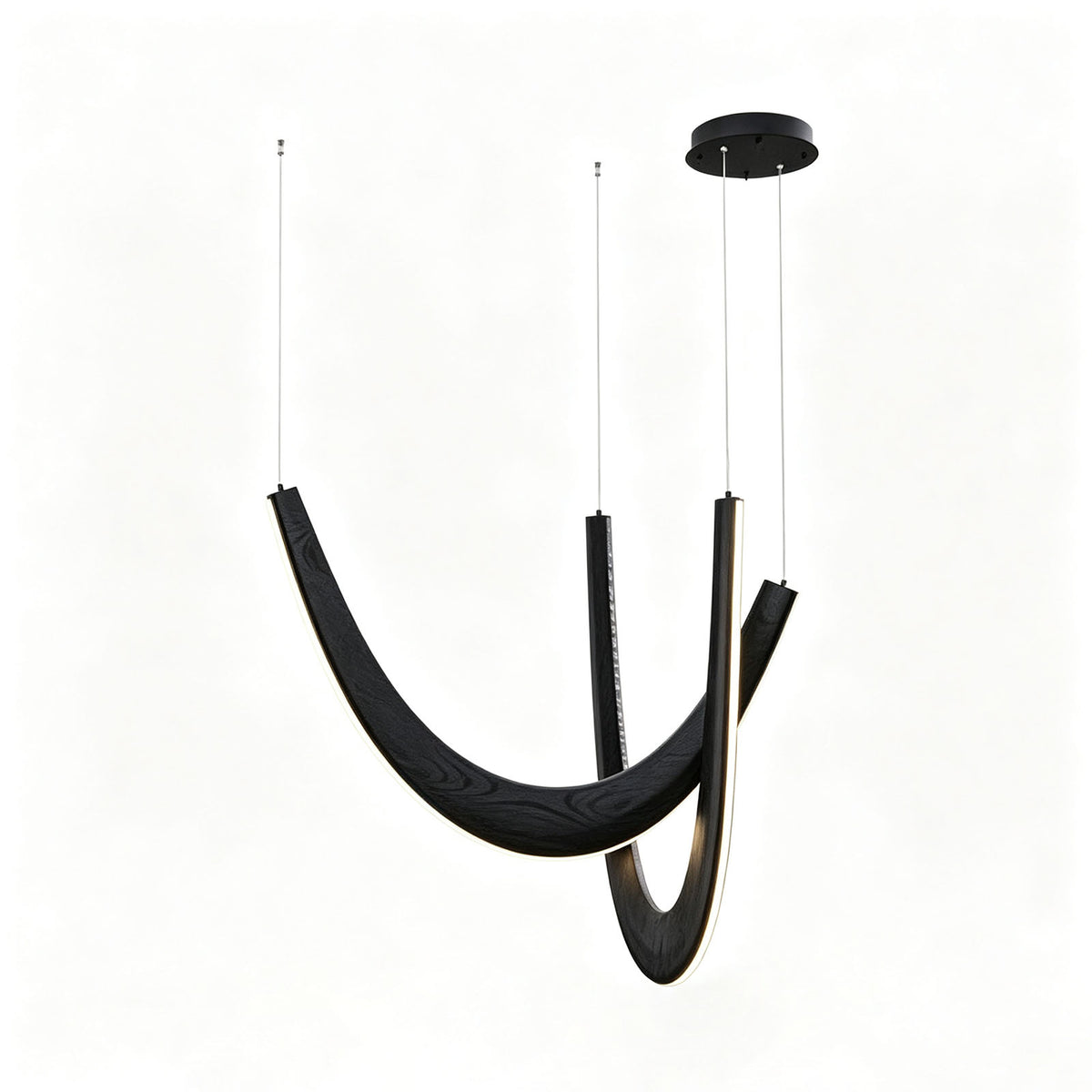 WOMO Modern Wood U‑Shaped Chandelier-WM3265