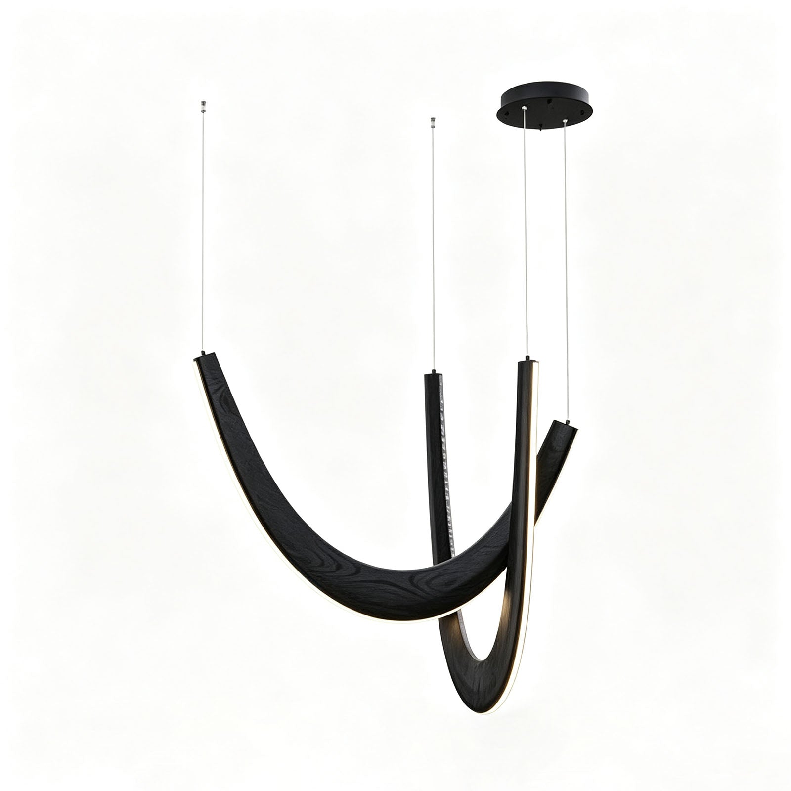 WOMO Modern Wood U‑Shaped Chandelier-WM3265