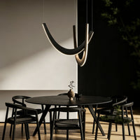 WOMO Modern Wood U‑Shaped Chandelier-WM3265