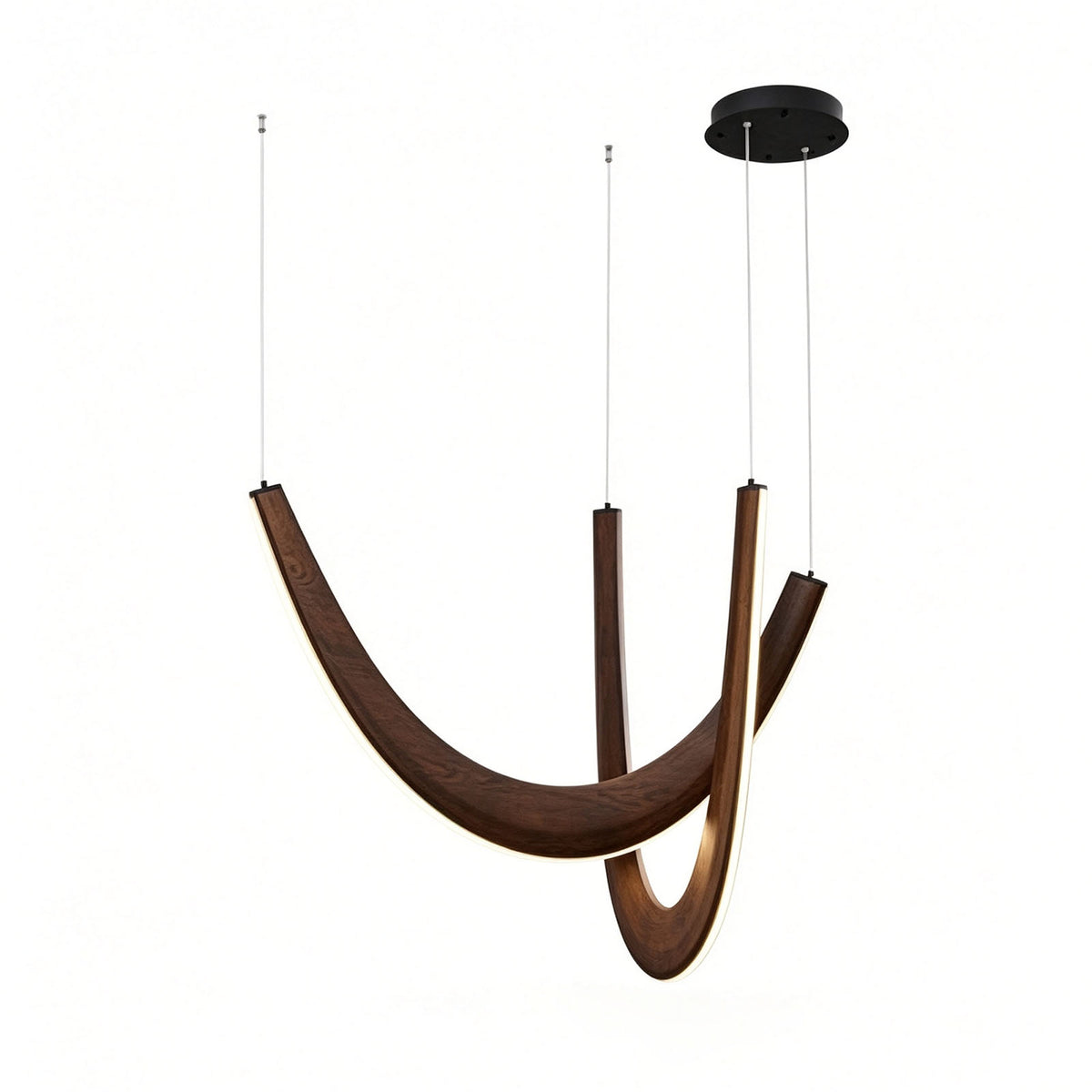 WOMO Modern Wood U‑Shaped Chandelier-WM3265