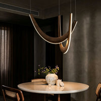 WOMO Modern Wood U‑Shaped Chandelier-WM3265
