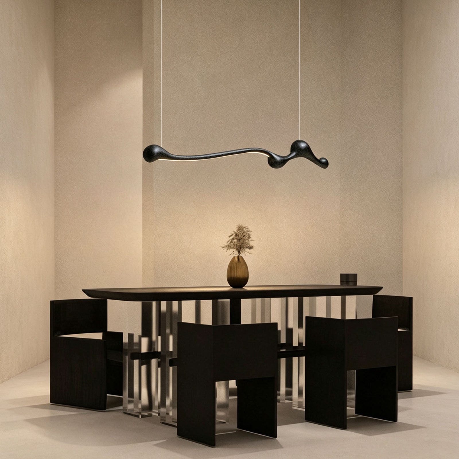 WOMO Wood Long Linear Pendant Light-WM3266