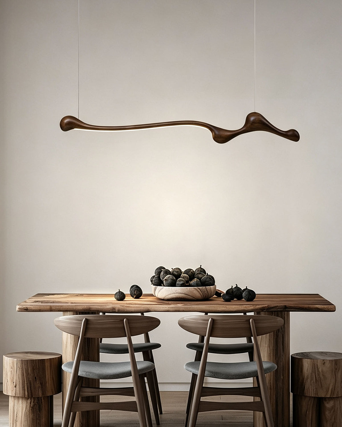 WOMO Wood Long Linear Pendant Light-WM3266