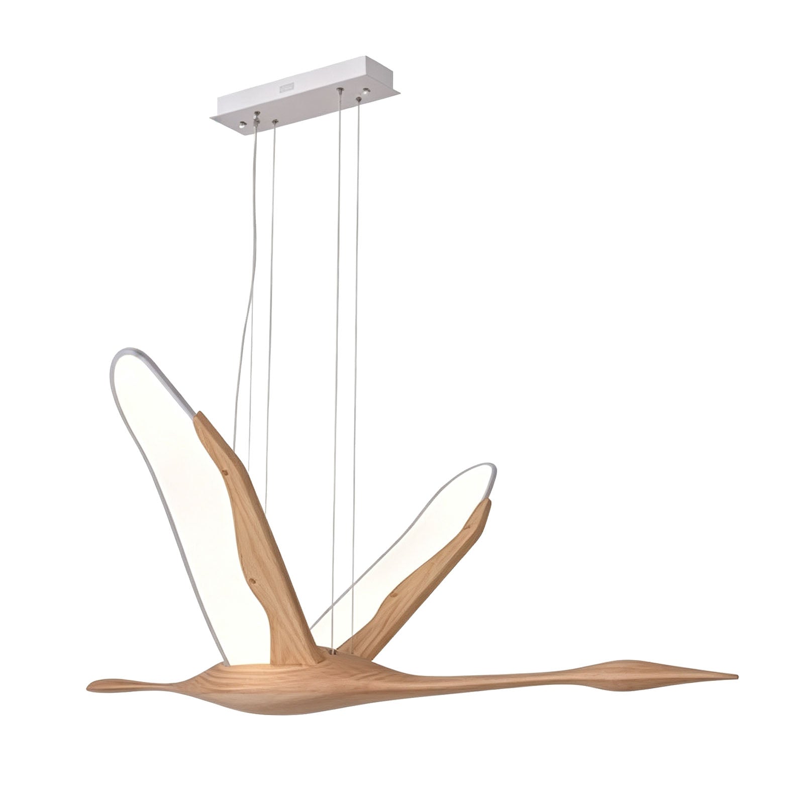 WOMO Bird‑Shaped Wood Pendant Light-WM3267