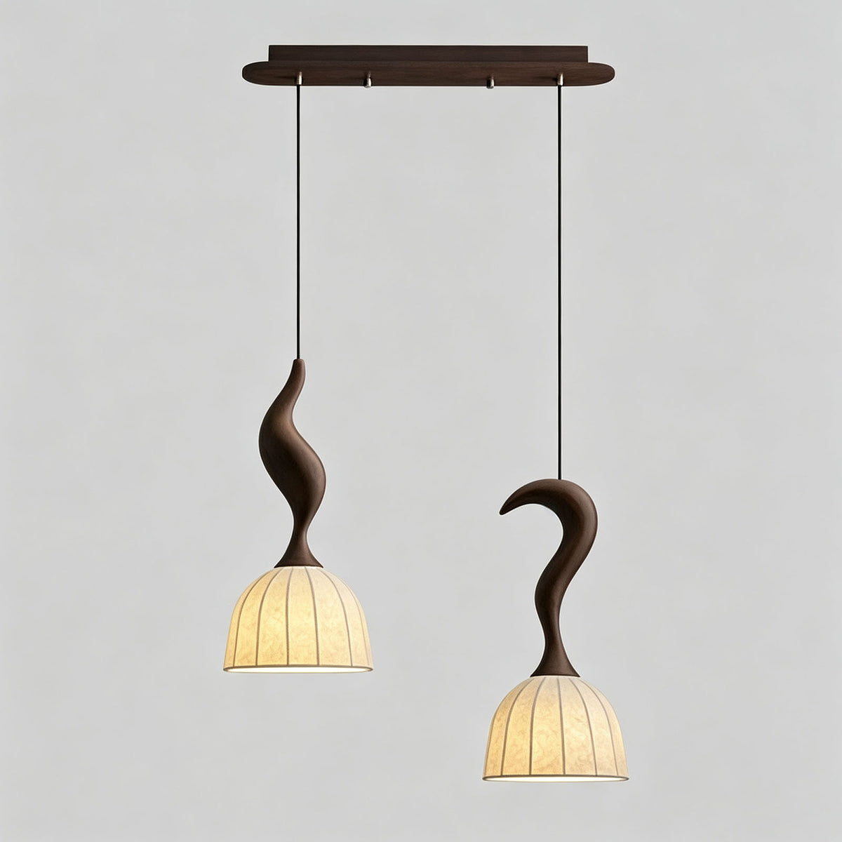 WOMO Wood Dome Shade Pendant Light-WM3268