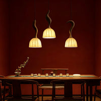 WOMO Wood Dome Shade Pendant Light-WM3268