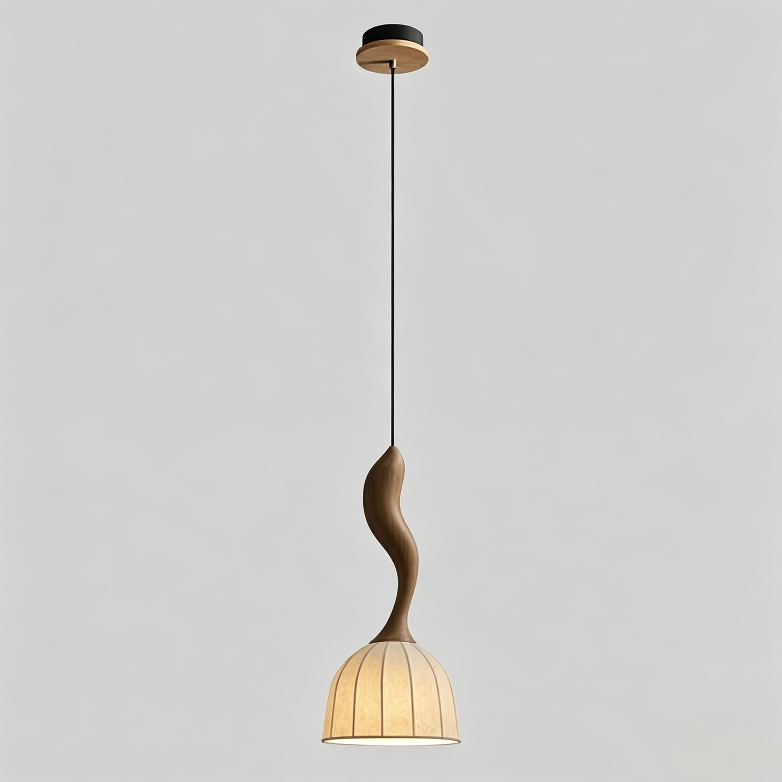 WOMO Wood Dome Shade Pendant Light-WM3268