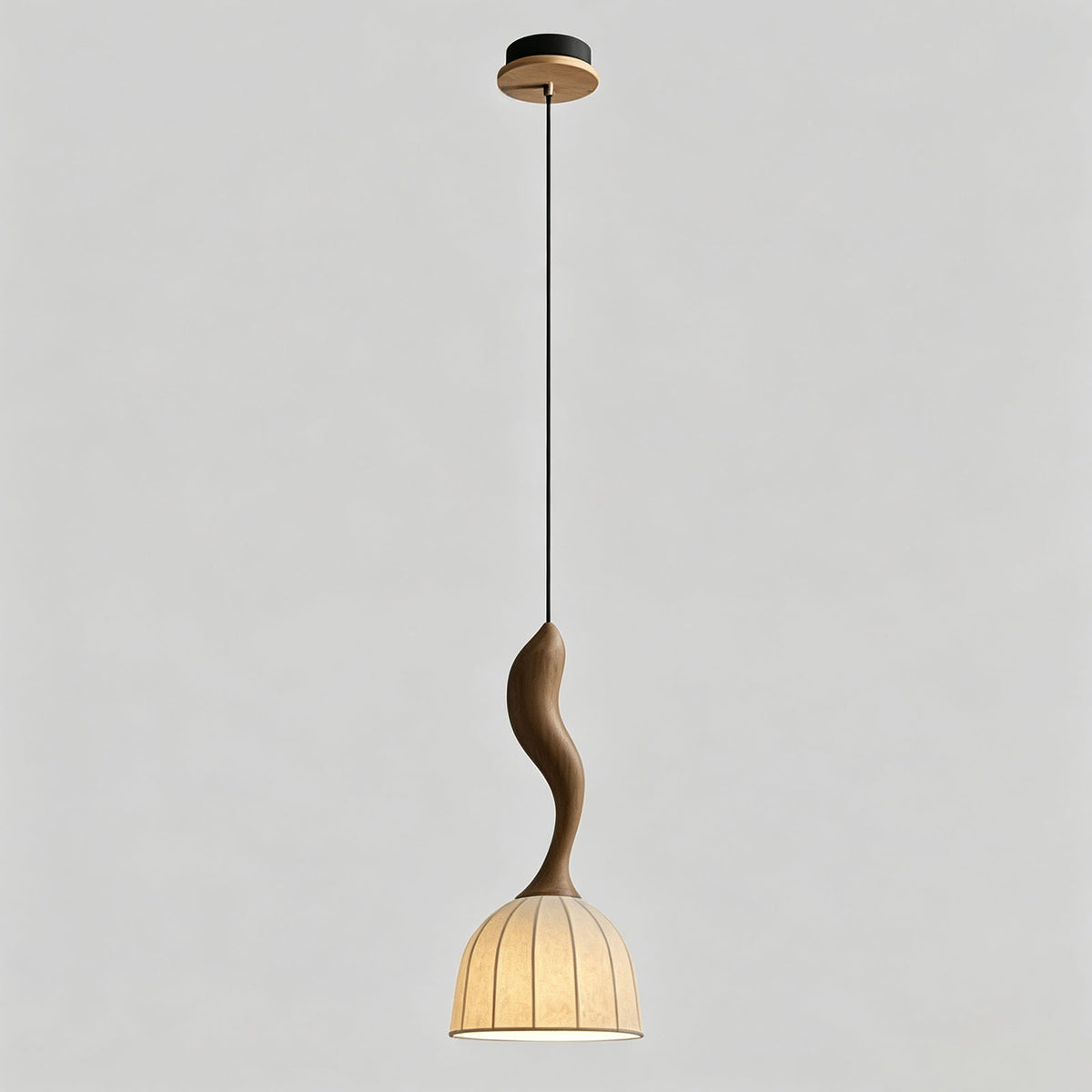 WOMO Wood Dome Shade Pendant Light-WM3268