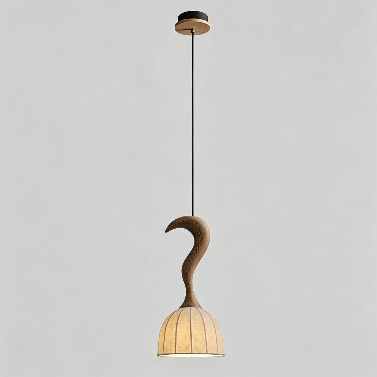 WOMO Wood Dome Shade Pendant Light-WM3268