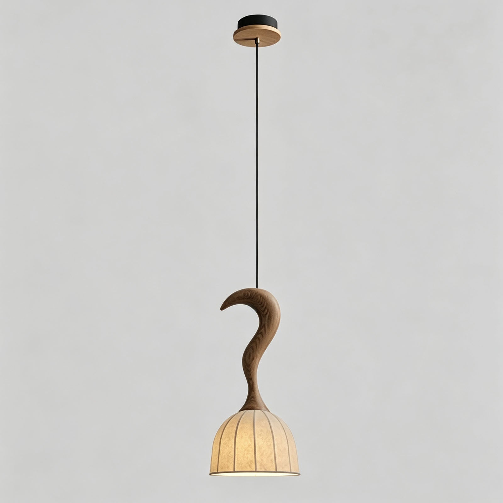 WOMO Wood Dome Shade Pendant Light-WM3268
