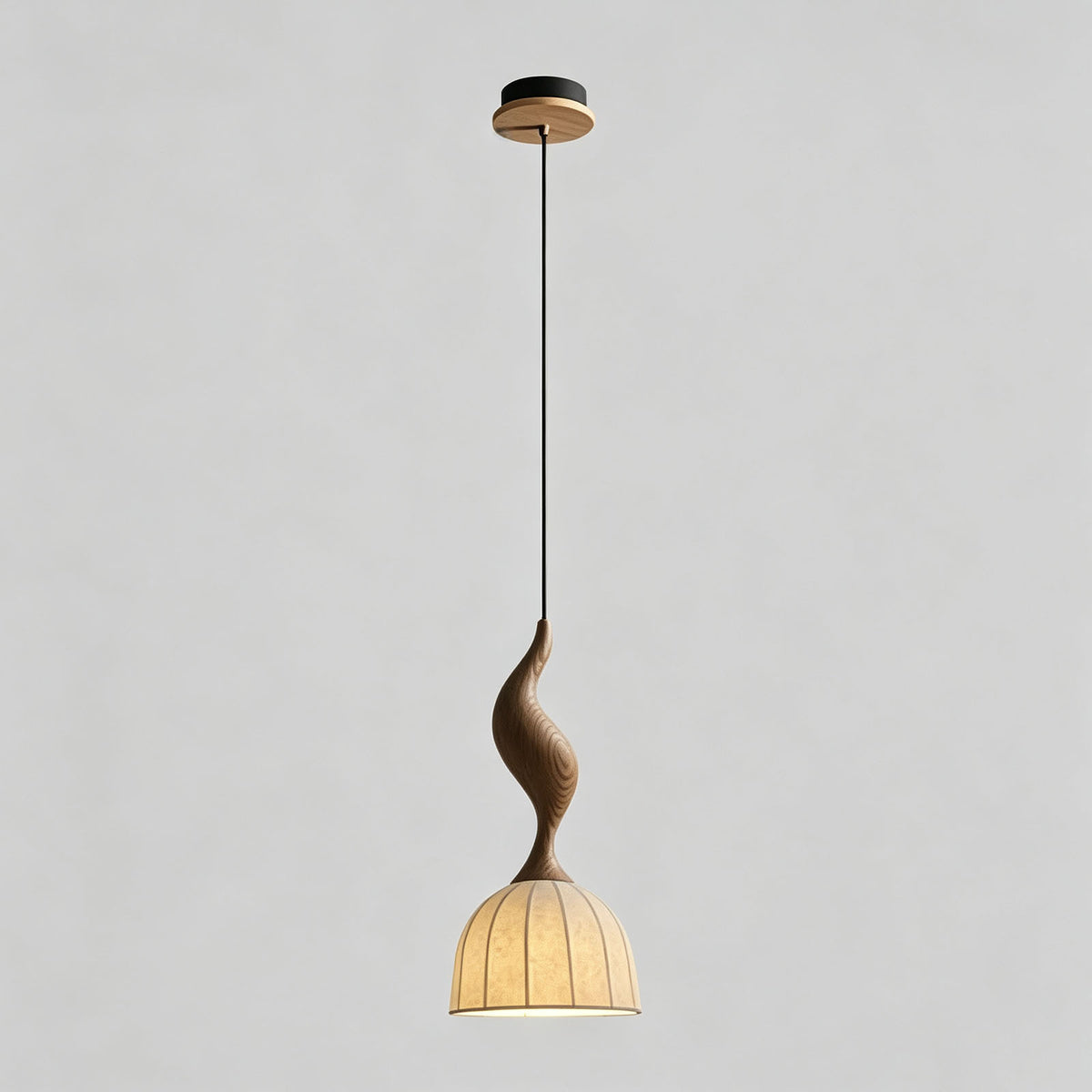 WOMO Wood Dome Shade Pendant Light-WM3268