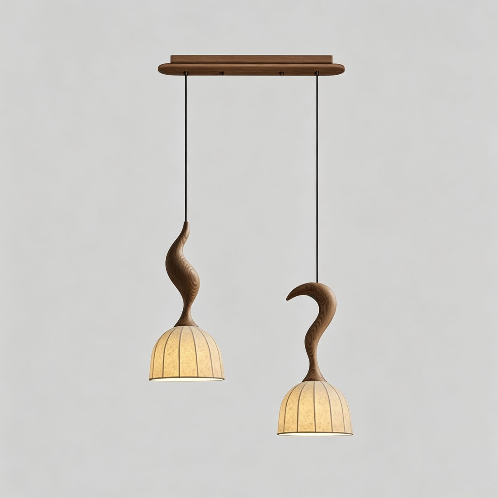 WOMO Wood Dome Shade Pendant Light-WM3268