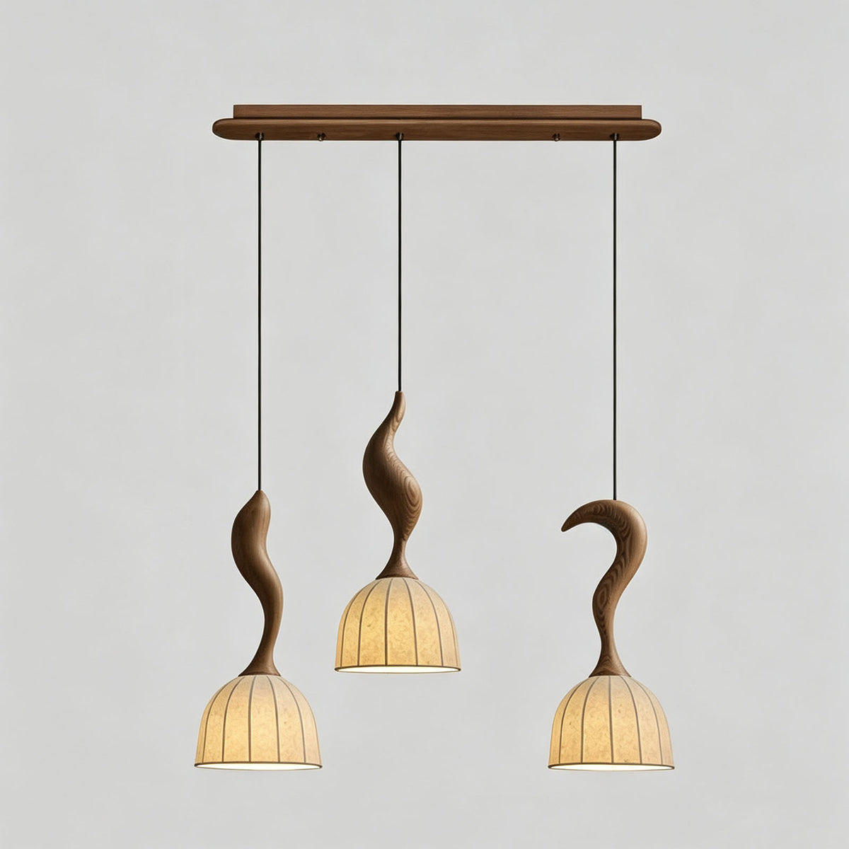 WOMO Wood Dome Shade Pendant Light-WM3268