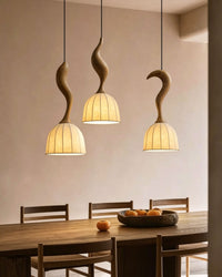 WOMO Wood Dome Shade Pendant Light-WM3268