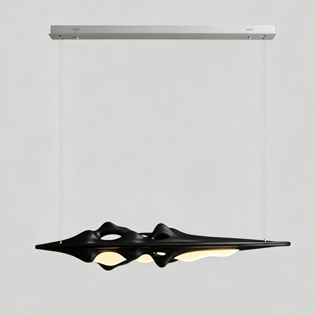WOMO Mountain‑Shaped Wood Linear Pendant Light-WM3269