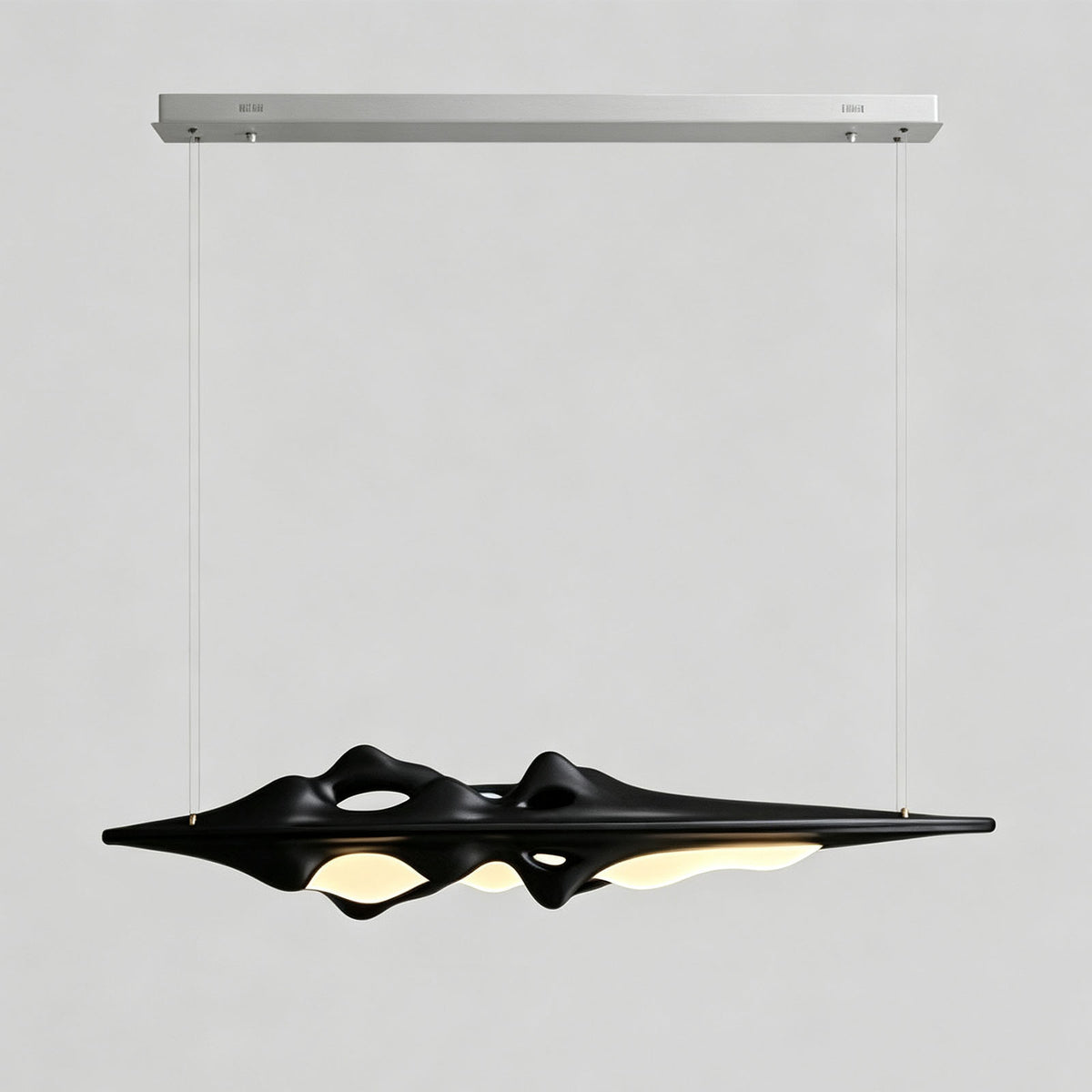 WOMO Mountain‑Shaped Wood Linear Pendant Light-WM3269