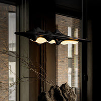 WOMO Mountain‑Shaped Wood Linear Pendant Light-WM3269